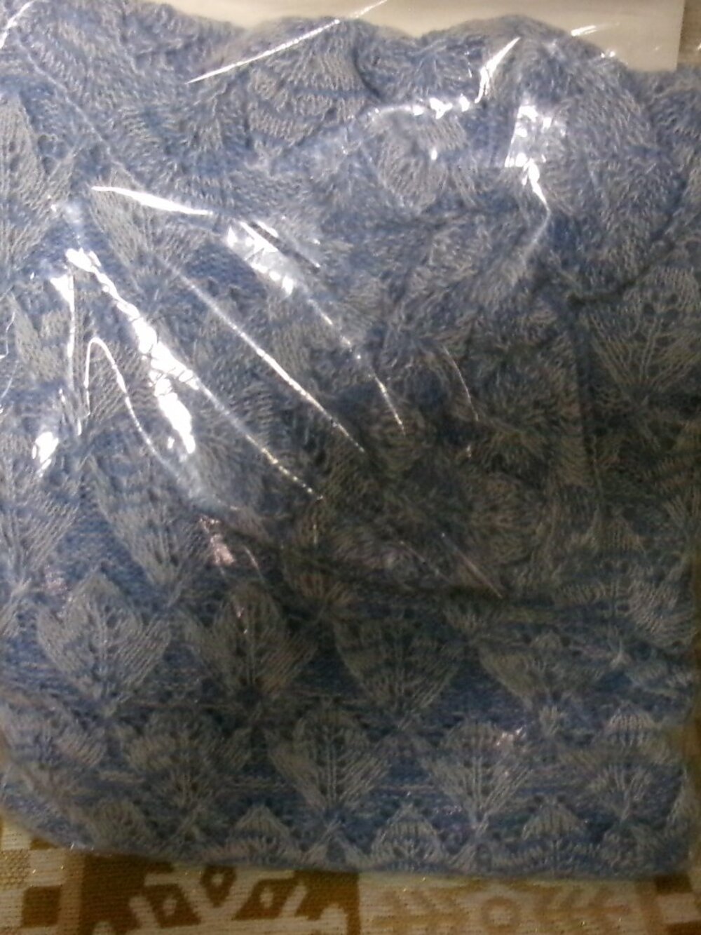 NWT Blue Alfred Dunner Small Sweater with Attached Scarf